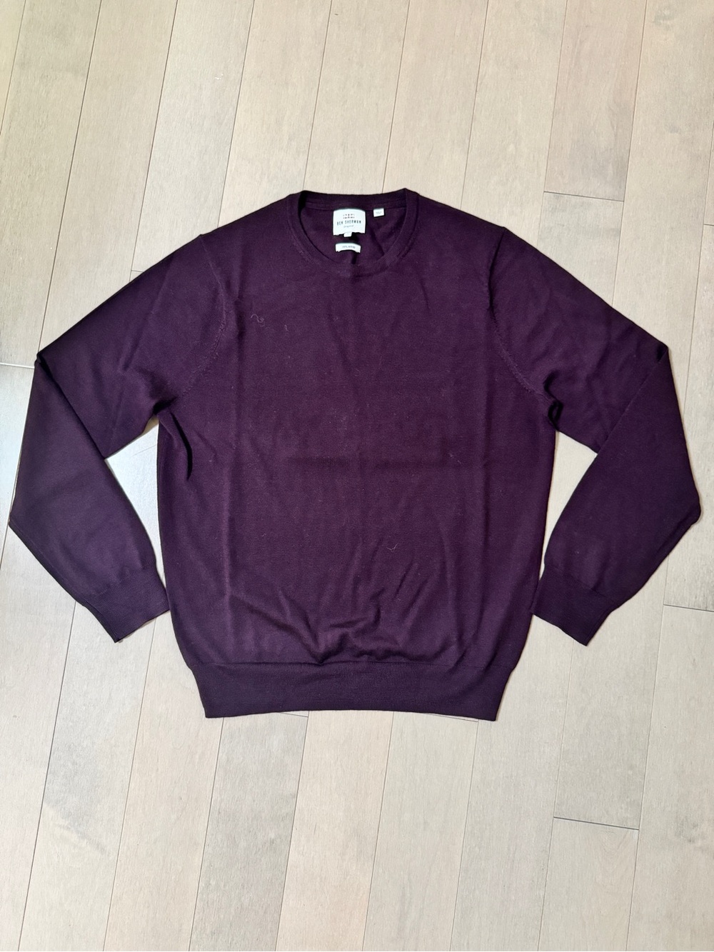 Ben Sherman Merino Crewneck Sweater - Deep Burgundy